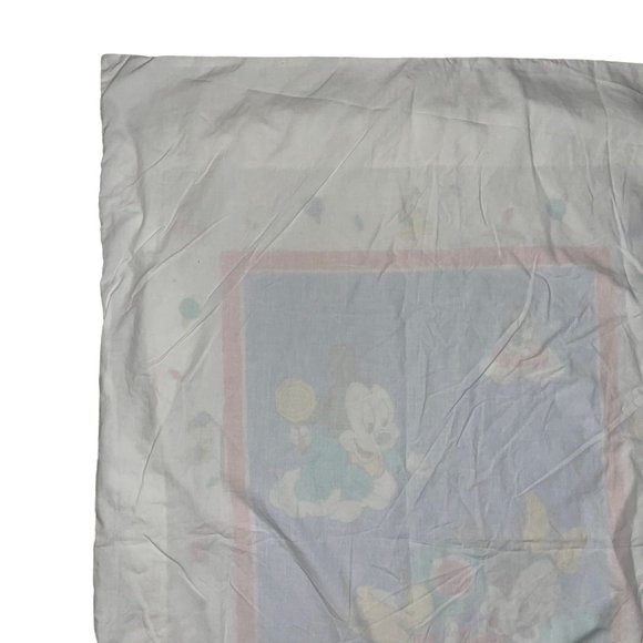 Rare Vintage Disney Babies Mickey Crib Duvet Quilt Cover Minnie Mouse Pluto - Picture 7 of 11